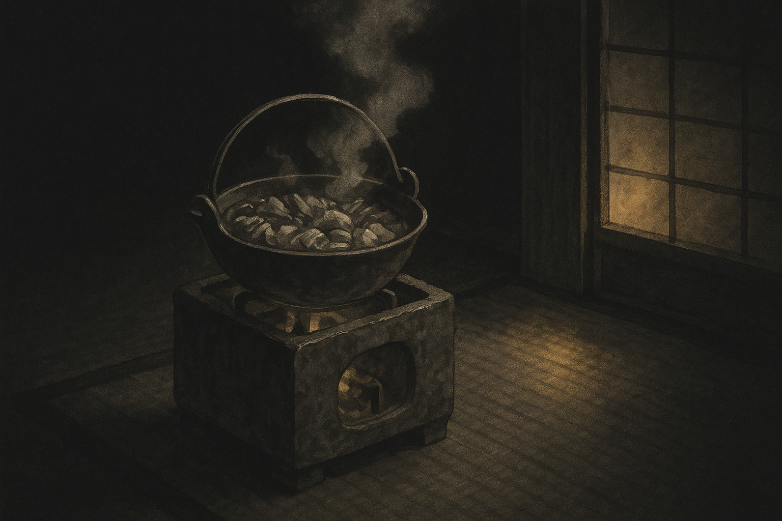 Botan — ink-wash illustration