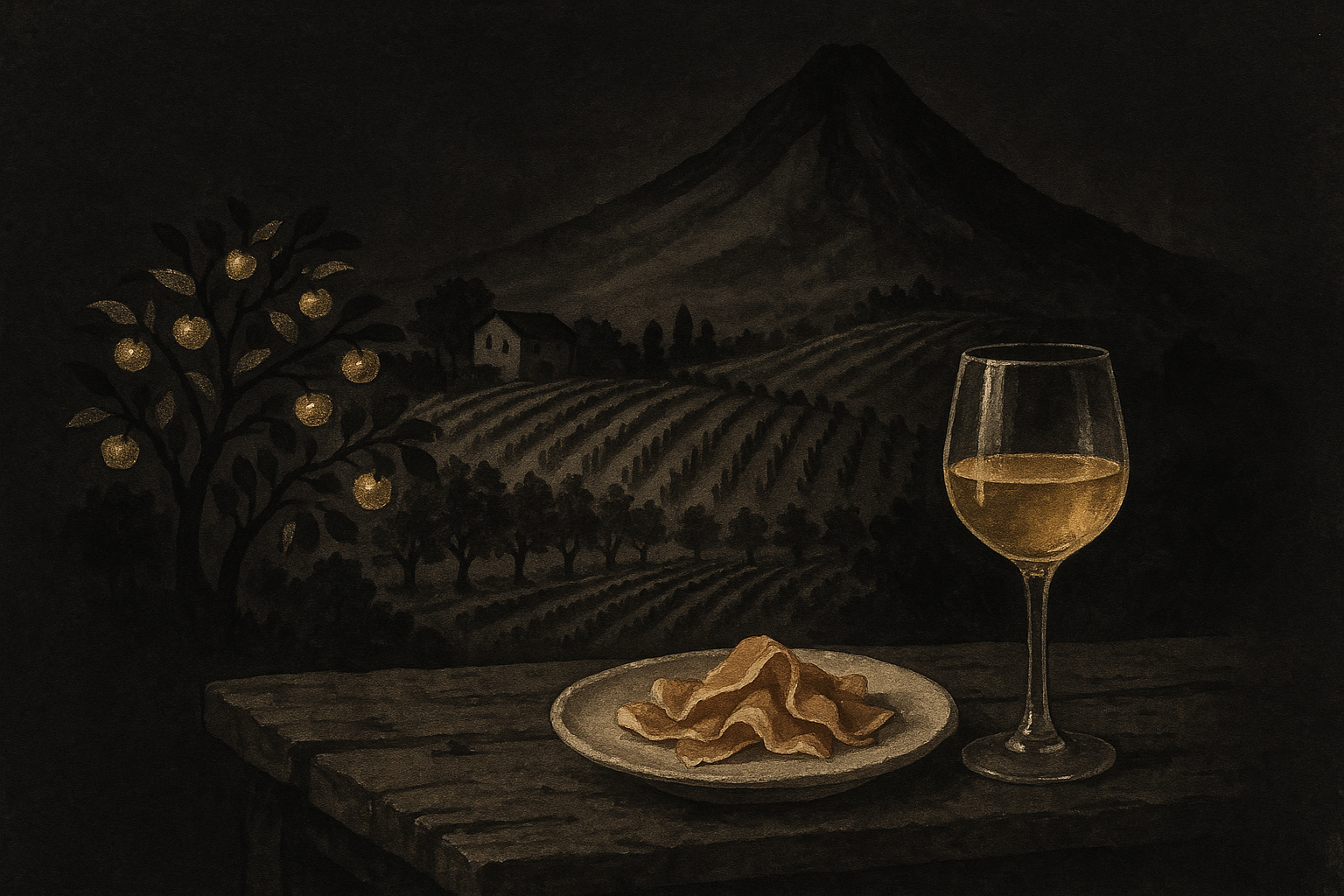Osteria Enoteca da Sasino — ink-wash illustration