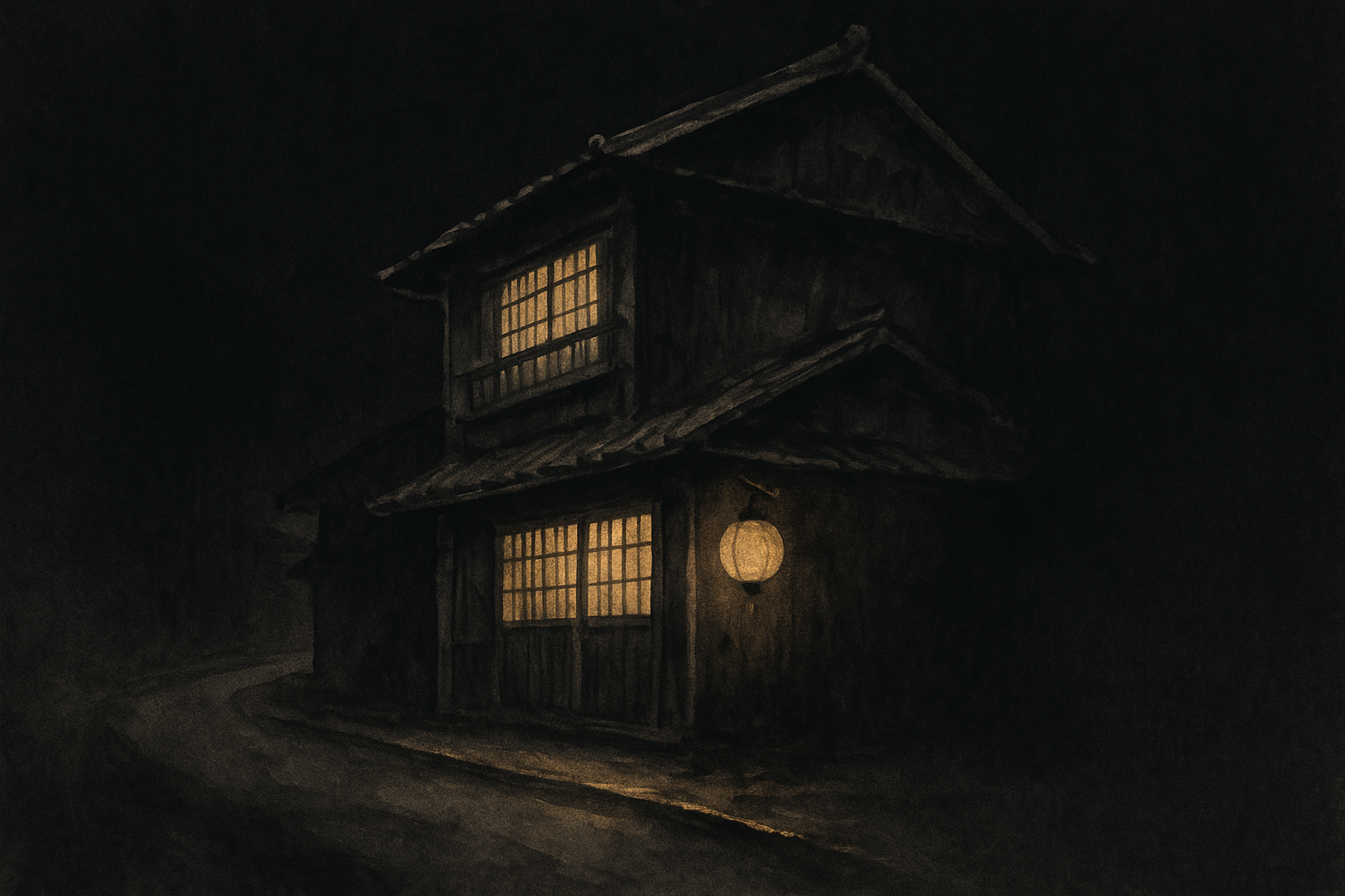 Hantei — ink-wash illustration
