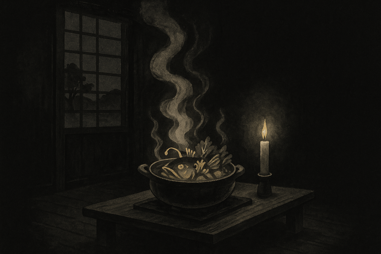 Isegen — ink-wash illustration