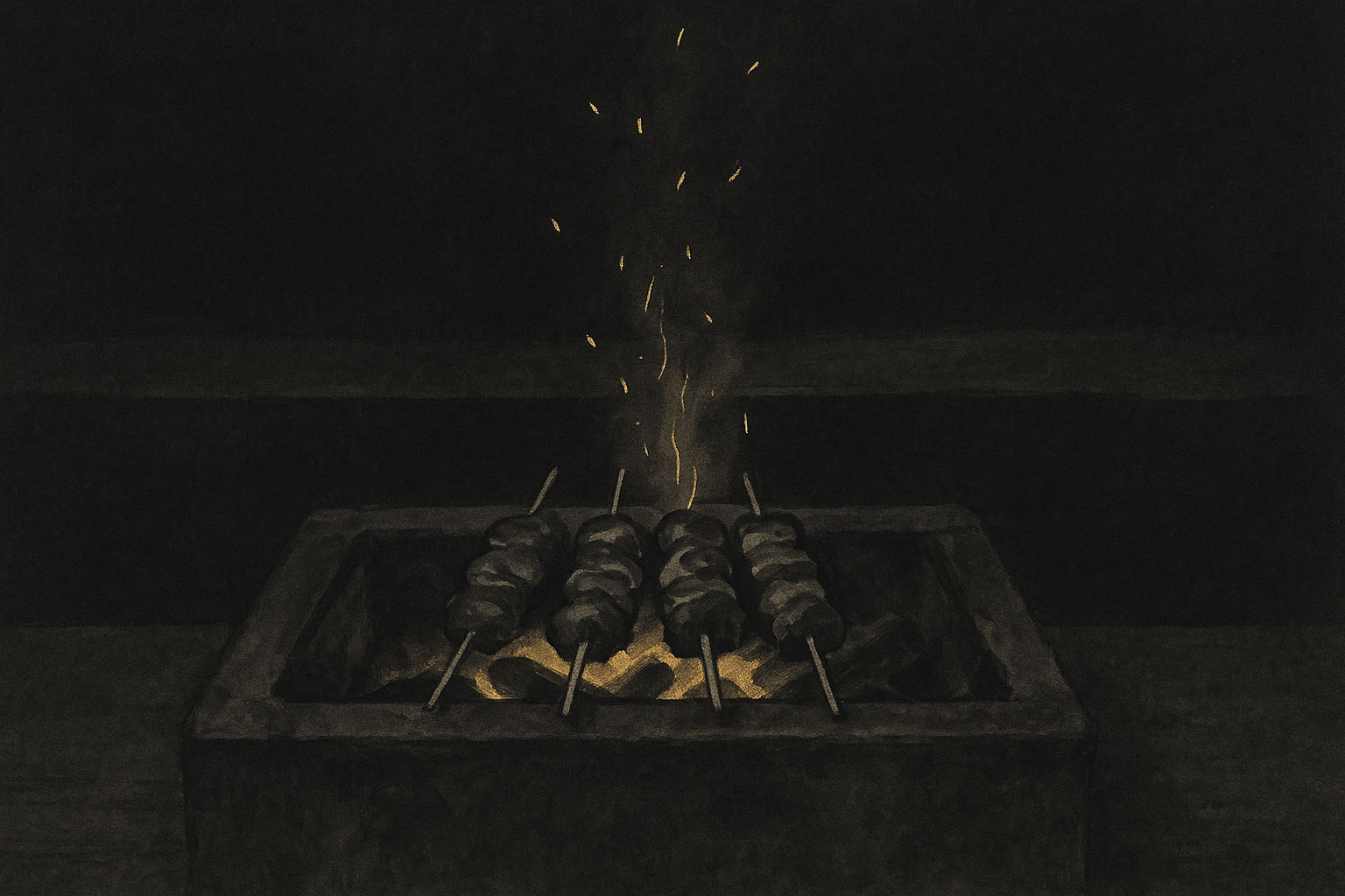 Isehiro Kyobashi — ink-wash illustration