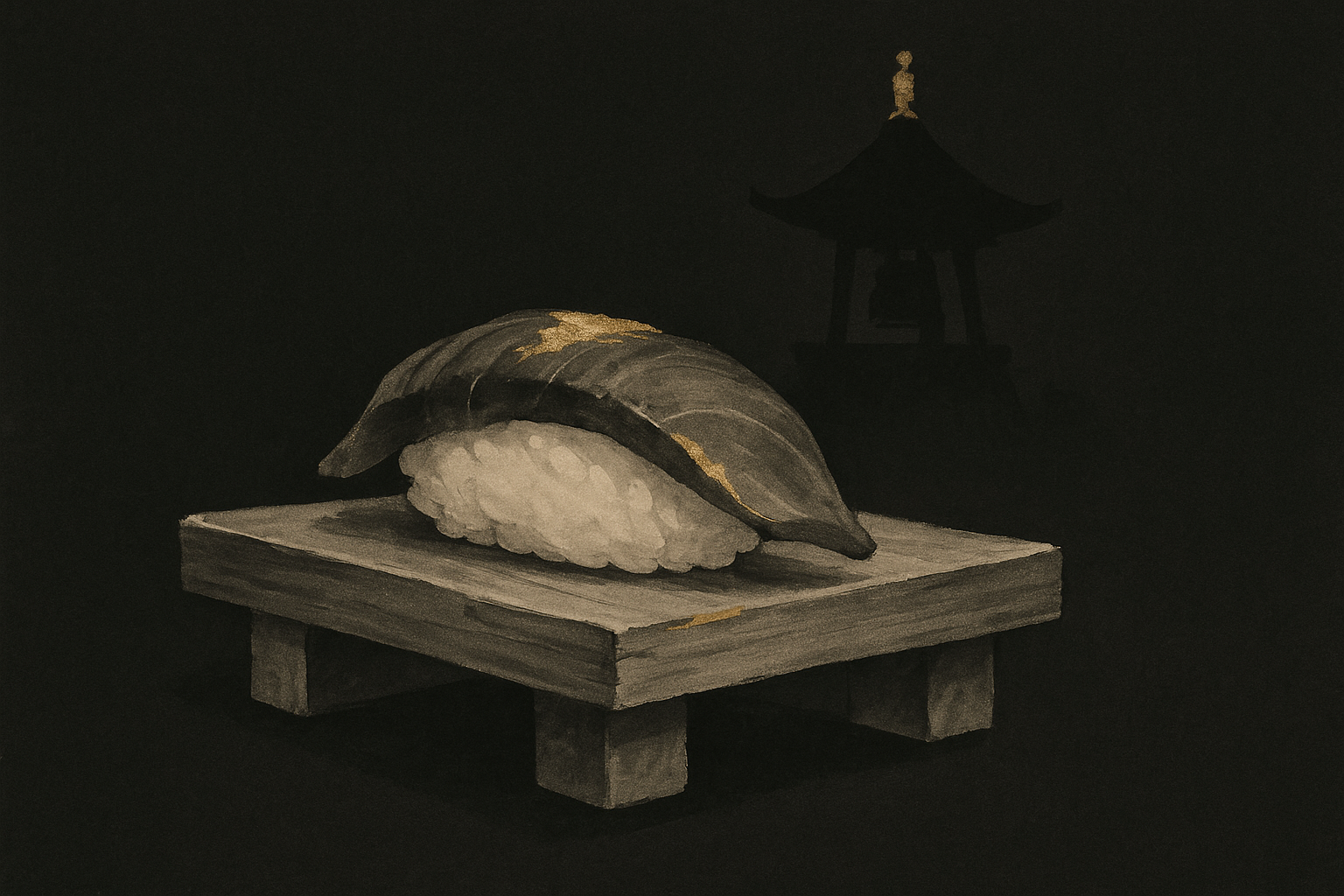 Bentenyama Miyakozushi — ink-wash illustration