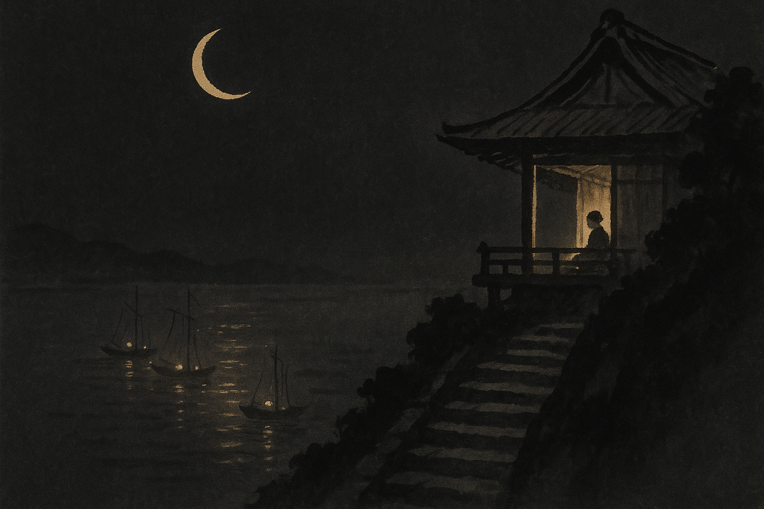 Kappō Tanakaya — ink-wash illustration