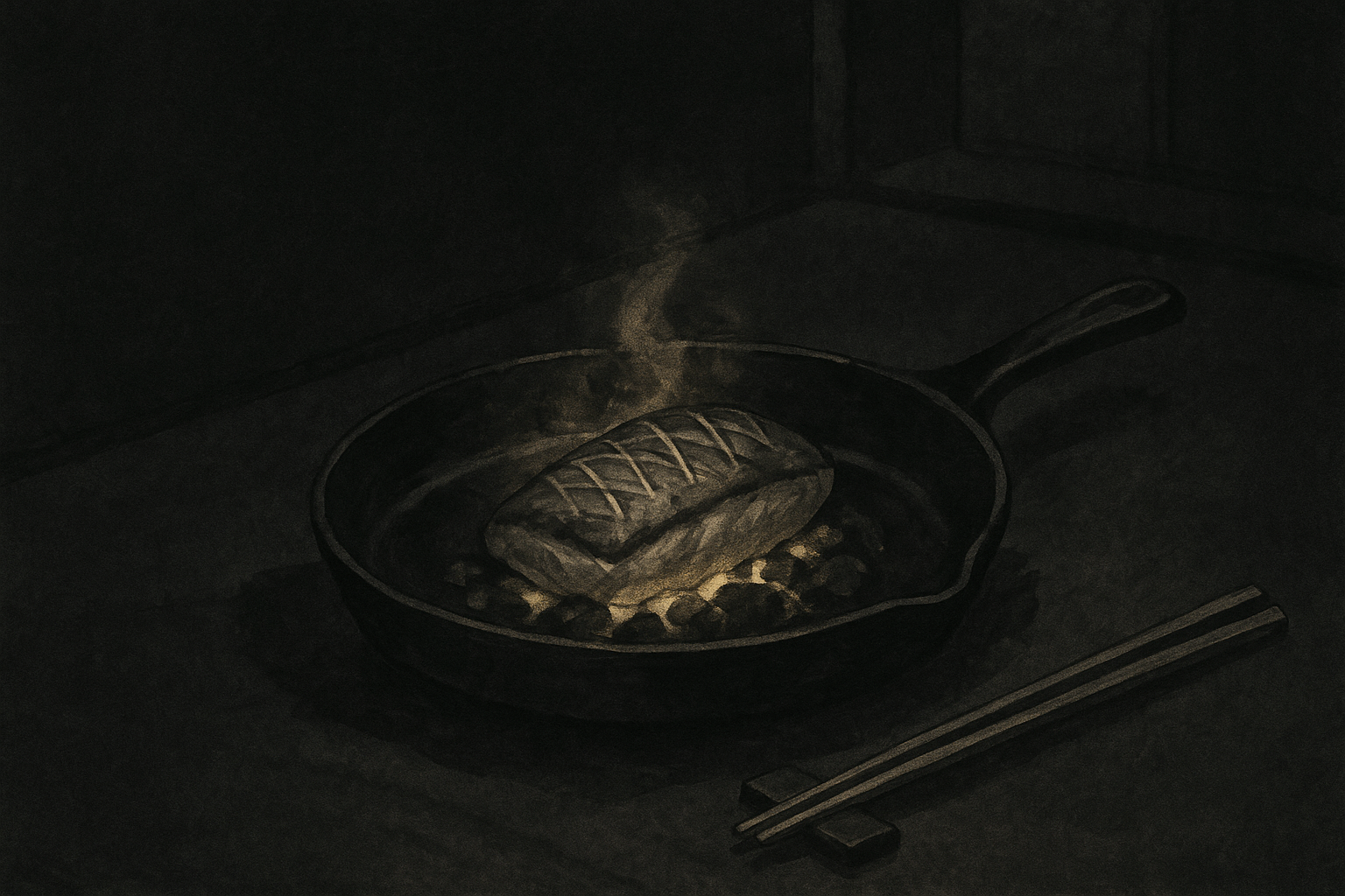 Aigamo Ippin Toriyasu — ink-wash illustration